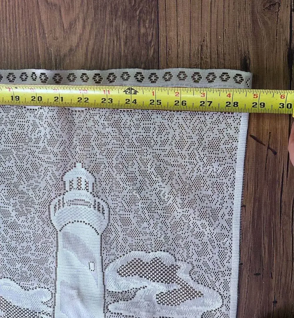 Heritage Lace Lighthouse White Lace Swag Curtain Pair